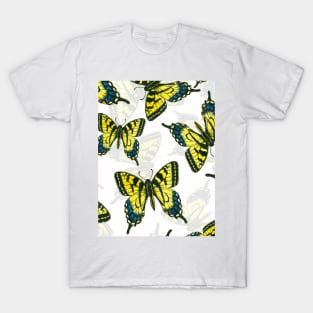 Tiger swallowtail butterfly watercolor pattern T-Shirt